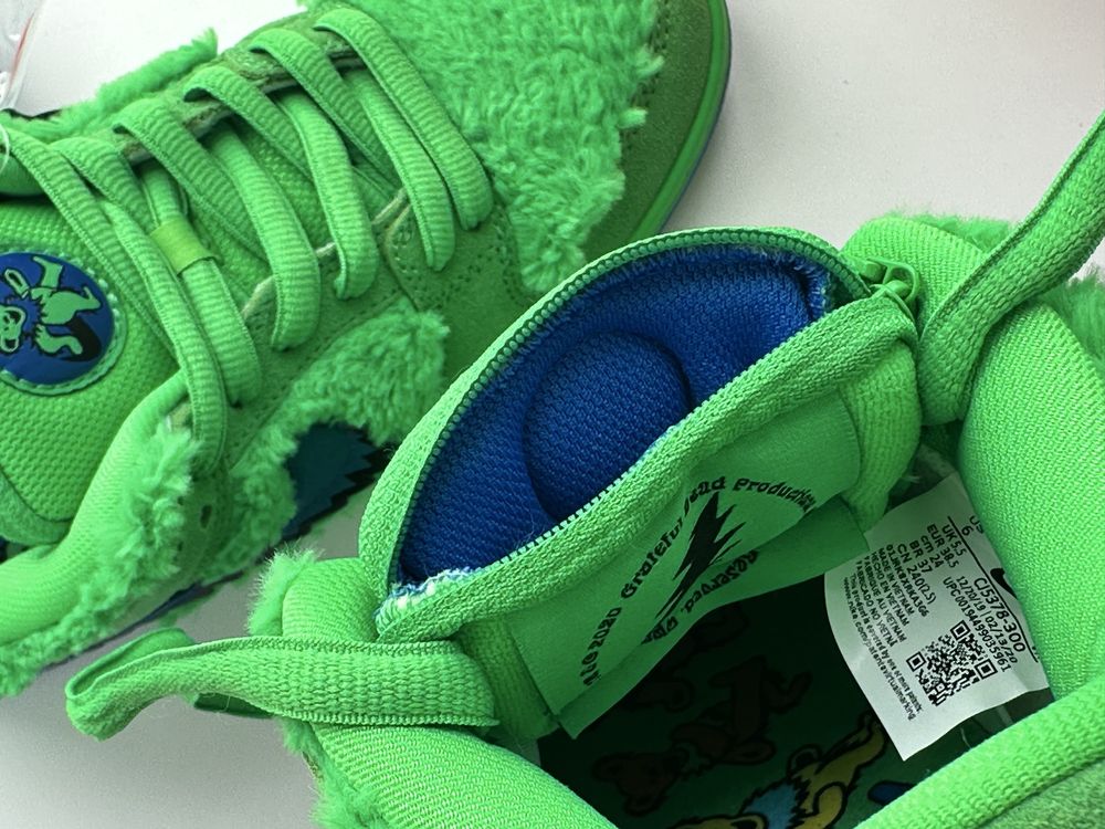 Кросівки кеди Grateful Dead x Nike SB Dunk Low Green Bear CJ5378-300