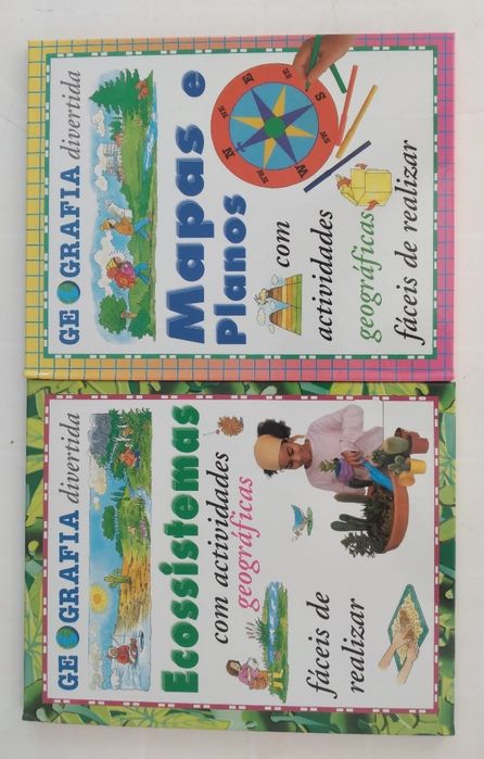Geografia divertida - 7 livros e 1 estojo com dvd novos caixa original