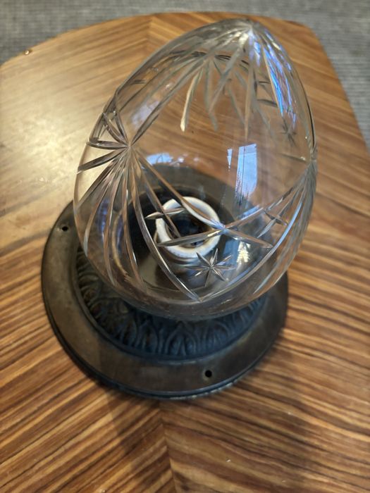 stary kinkiet plafon kryształowy