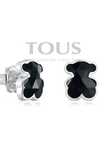 TOUS kolczyki Icon Color 1cm onyks srebro 925 oryginał