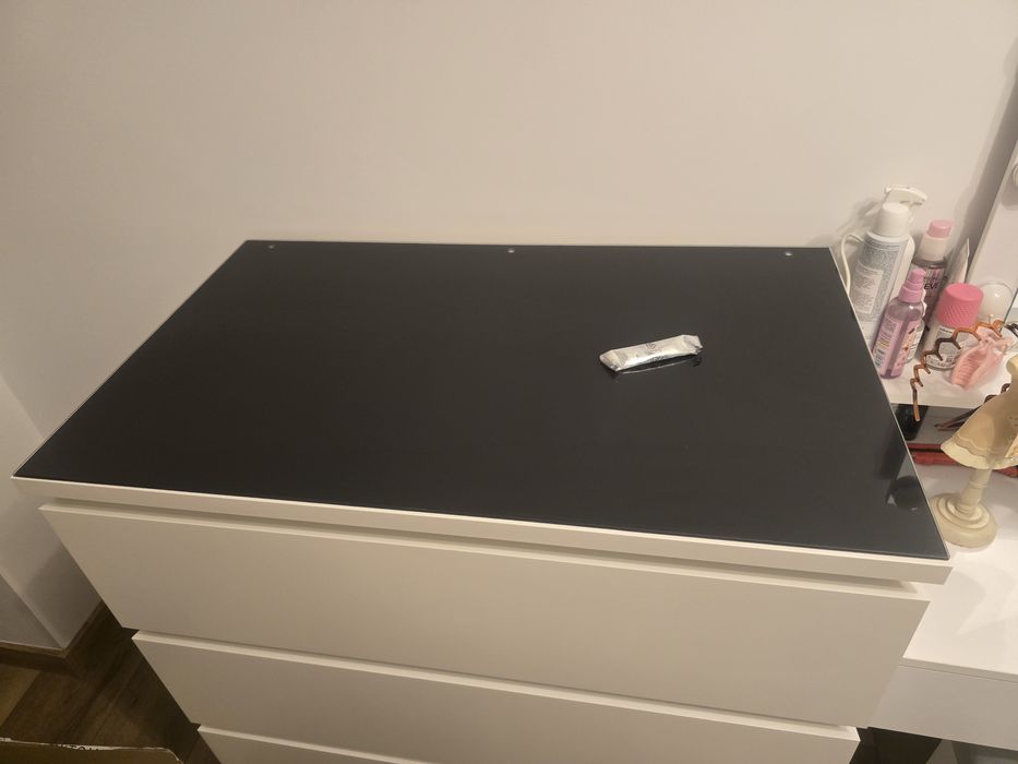 Nowa szyba grafitowa do komody malm 80x48