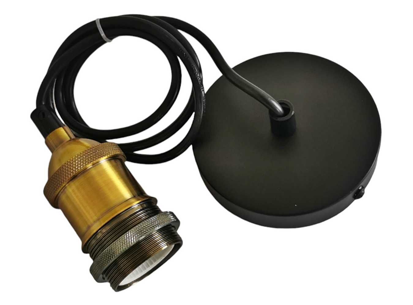 Lampy retro 2 szt z kablem + ciepłe żółte 2 szt żarówki E27 dekoracje