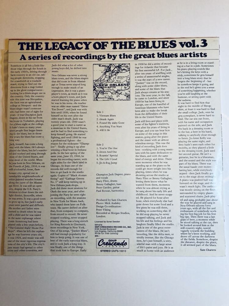 The Legacy of the Blues vol.3 Champion Jack Dupfree