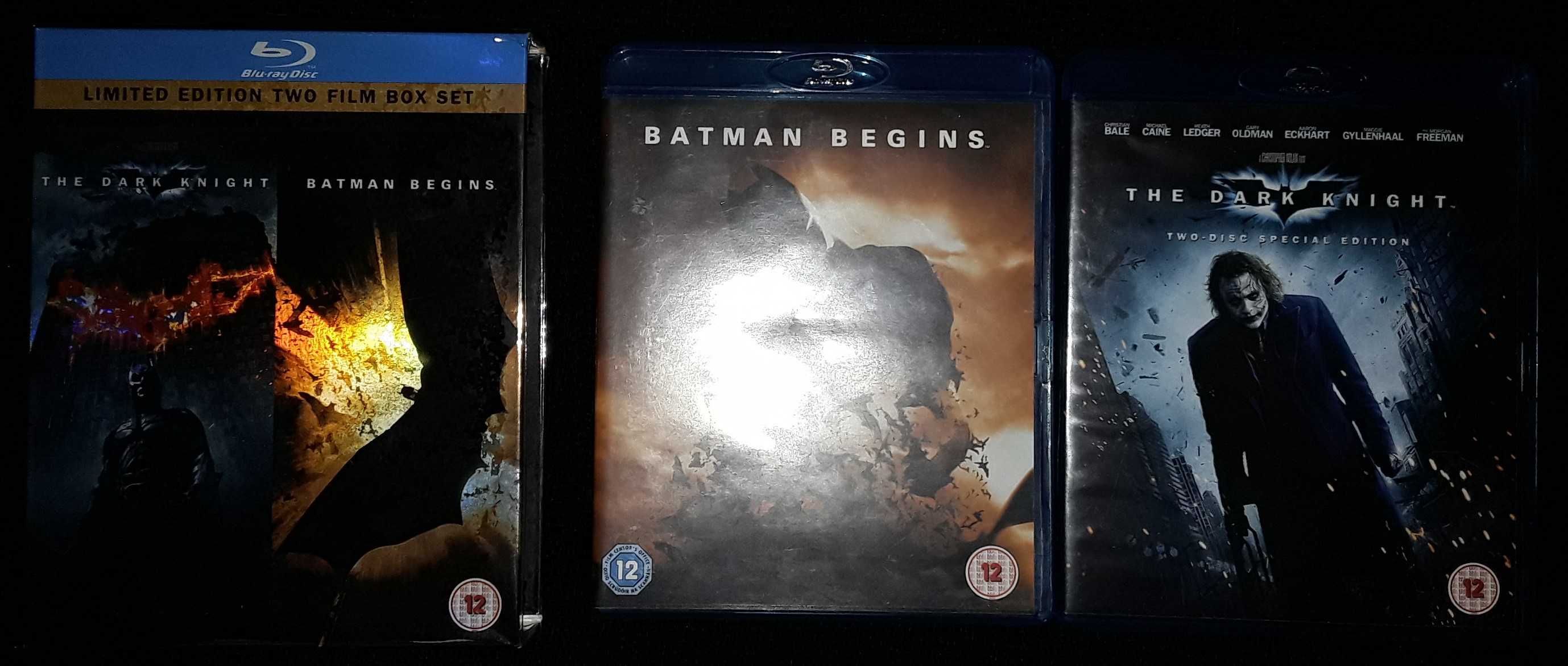 Batman The Dark Knight + Batman Begins Box Set Bluray