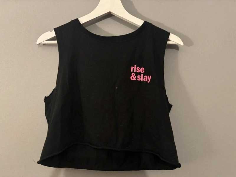 Czarny crop top/Używana