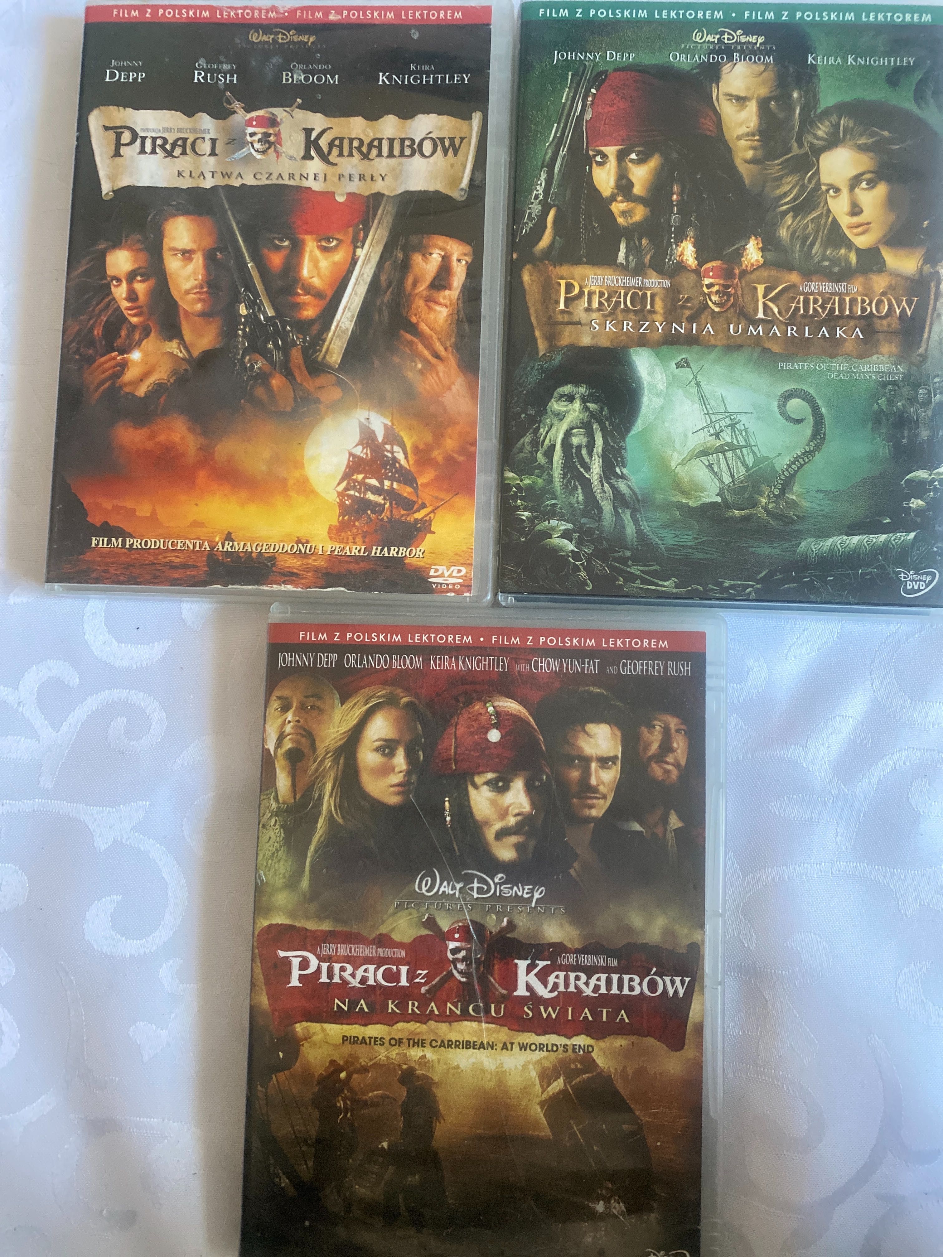 Piraci z Karaibów 3 części DVD język polski