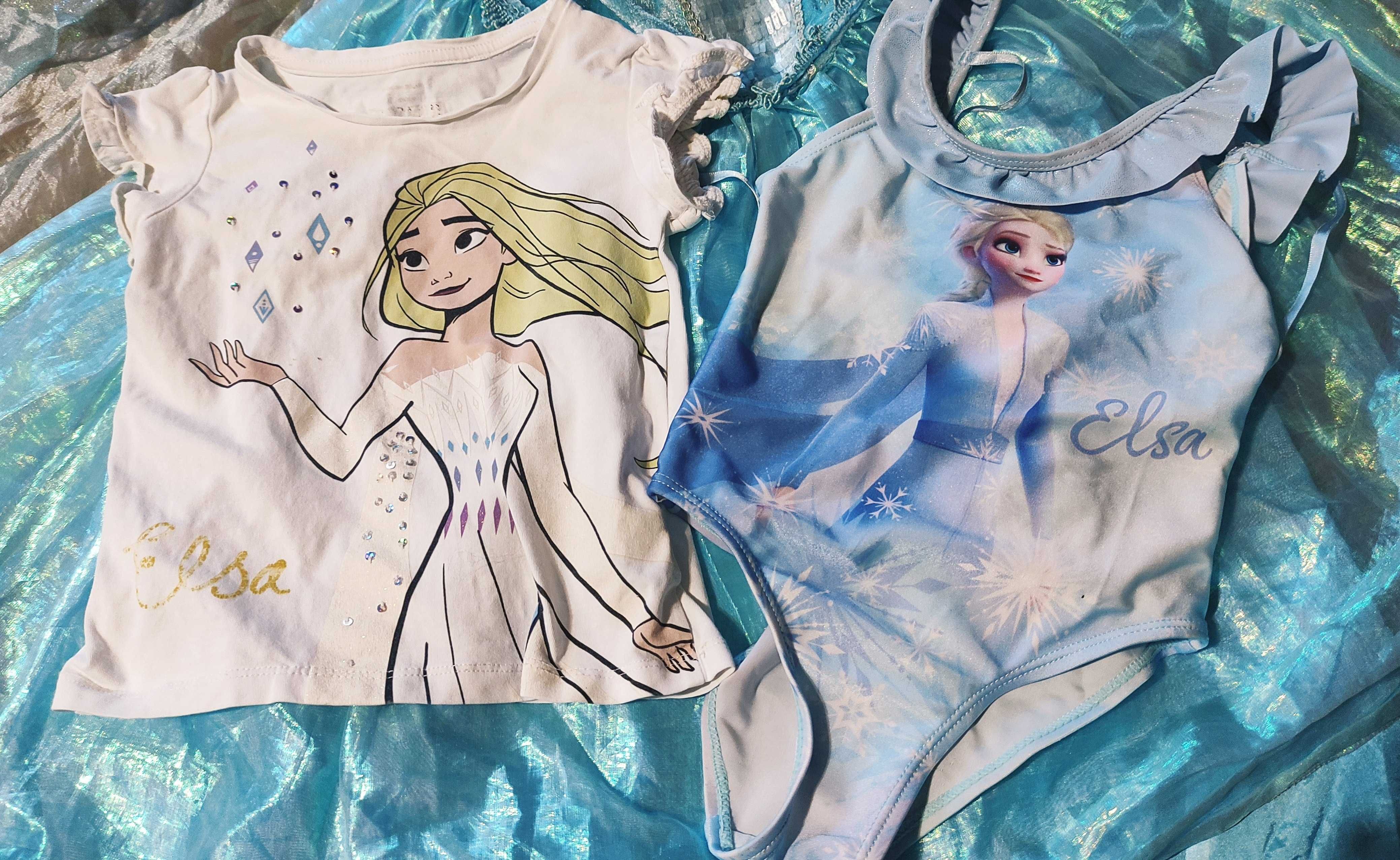 Verão fato de banho + t-shirt Frozen 2 Elsa princesa 3 anos, desocupar