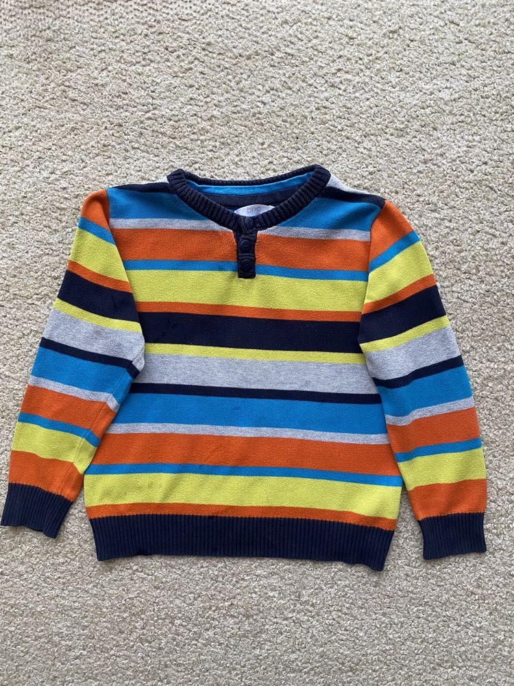 Яскравий джемпер для хлопчика, кольоровий светр. 6-8 років