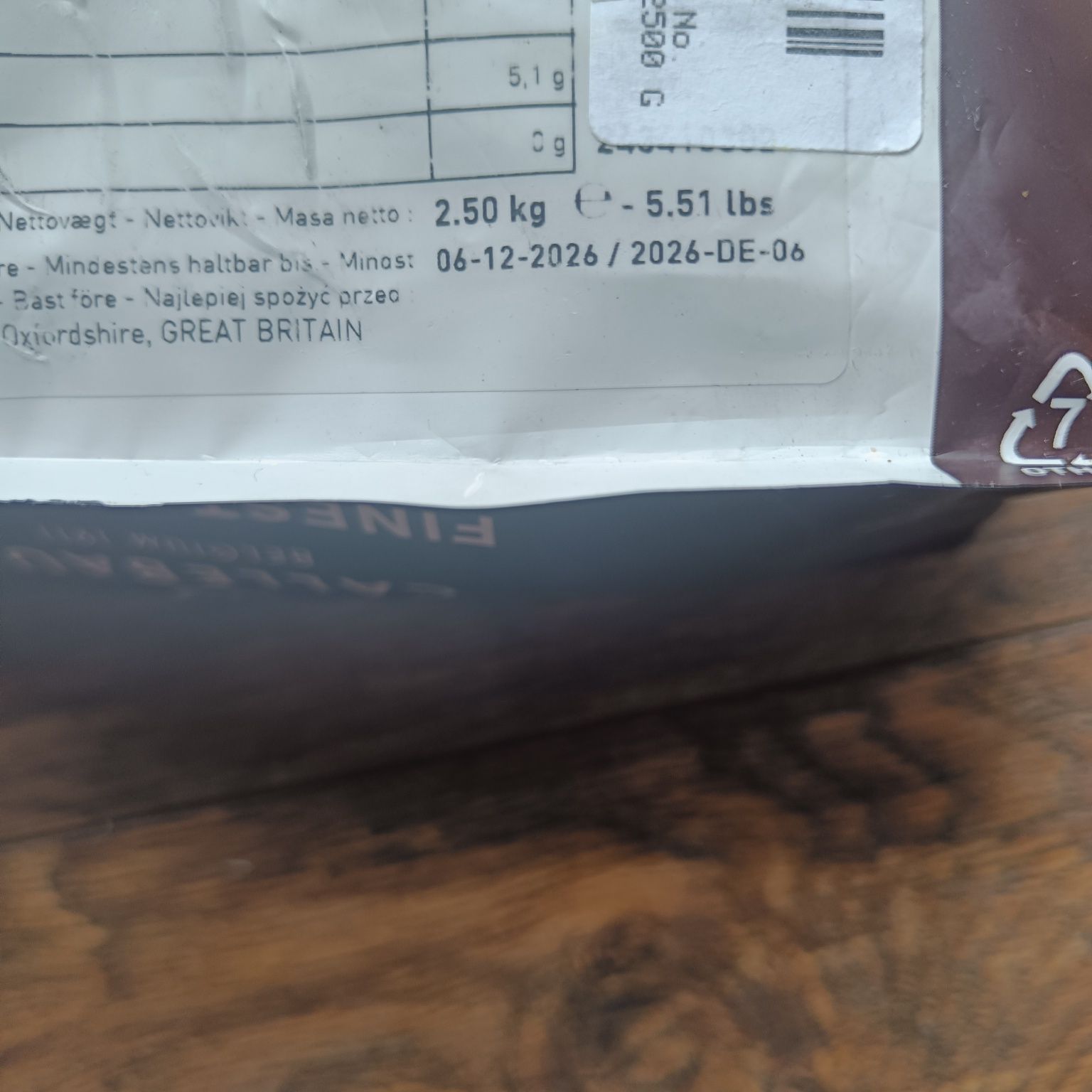 Oryginalna czekolada ciemna belgijska 2,5 kg