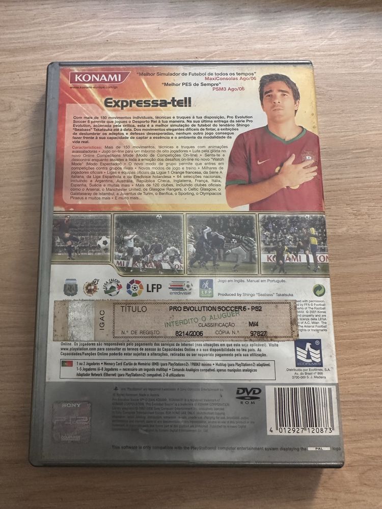 Pro Evolution Soccer 6 PES PS2 com Caixa