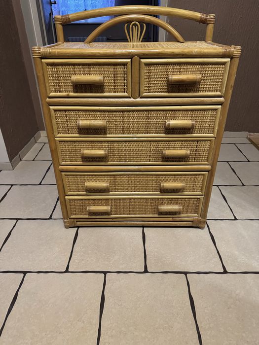 Komoda ratanowa z szufladami