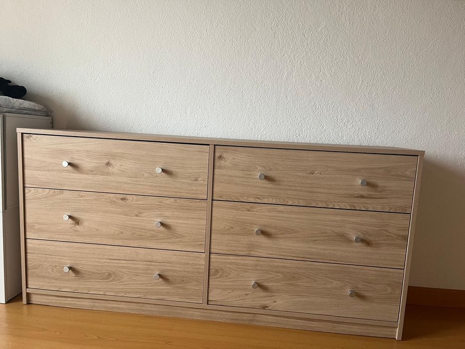 Cómoda carvalho Dupla Aveiro 6 Gavetas