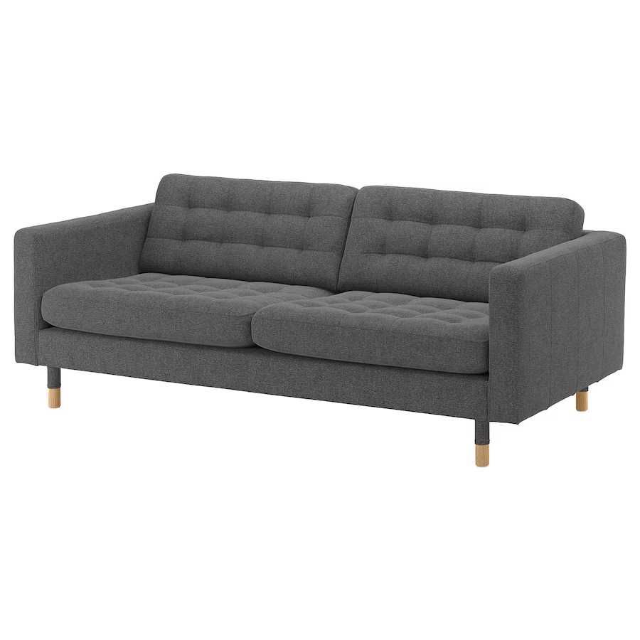 sofa cinzento tecido 3 lugares