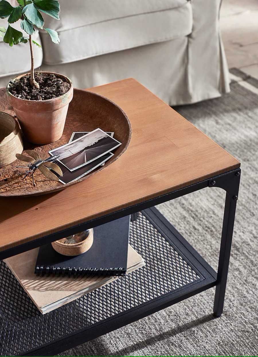 FJÄLLBO Stolik kawowy, czarny, 90x46 FJALBO IKEA nowy !