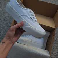 Trampki Vans Authentic Platforma True White Białe