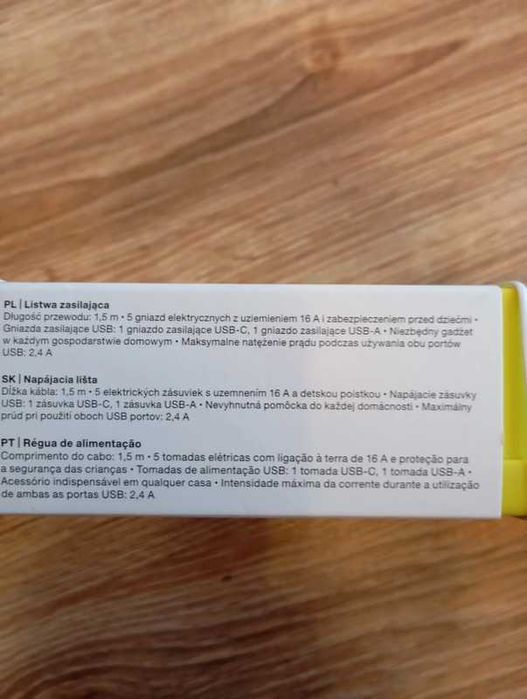 Listwa zasilająca Hykker żółta