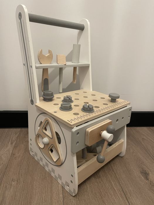 Warsztacik drewniany zabawka dla dziecka /chodzik/ pchacz Mamabrum