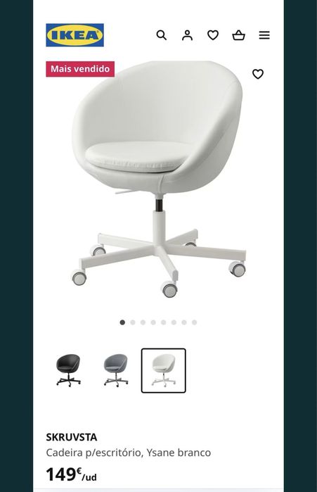 Cadeira de secretaria Ikea