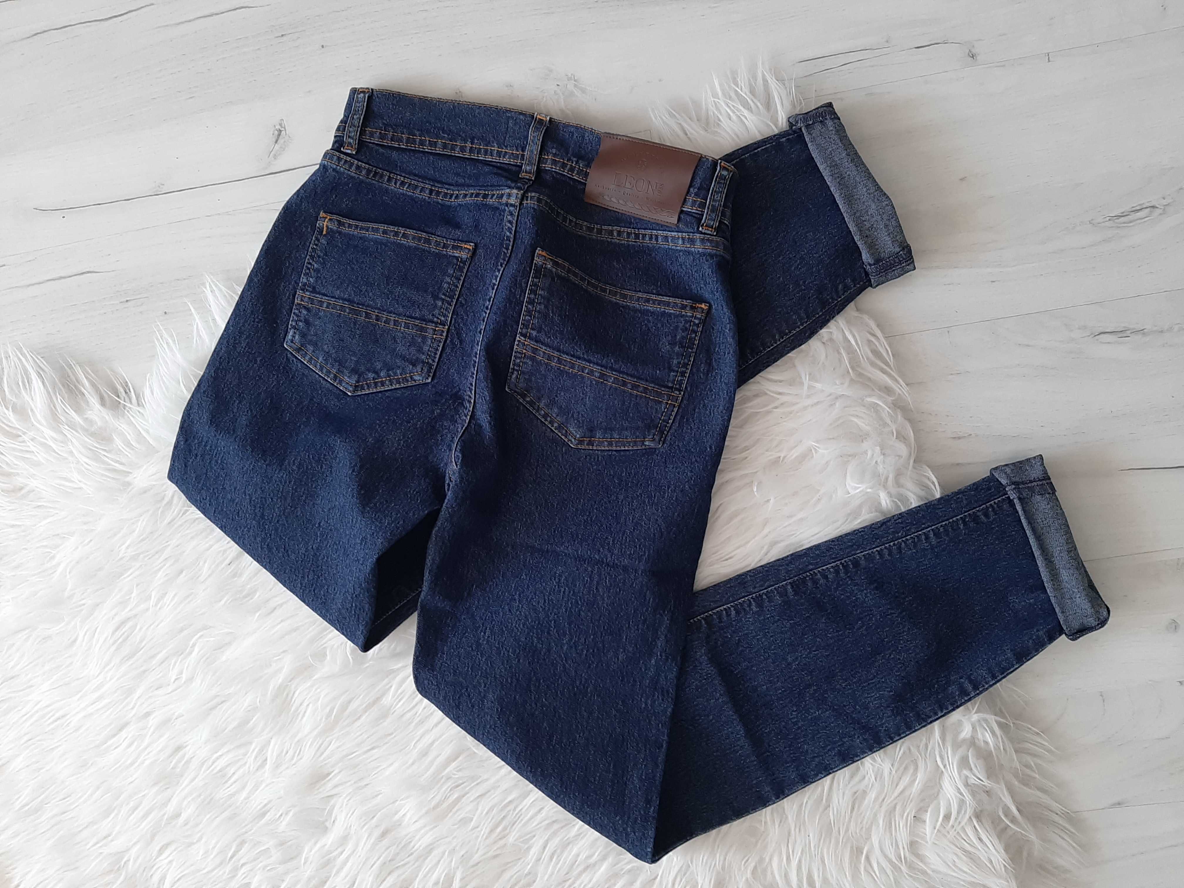 LEON piękne jeansy Boyfriend Mom Fit Vintage 36 S