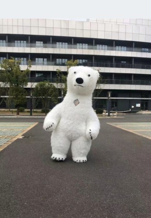 Kostium białego misia rozmiar 2m