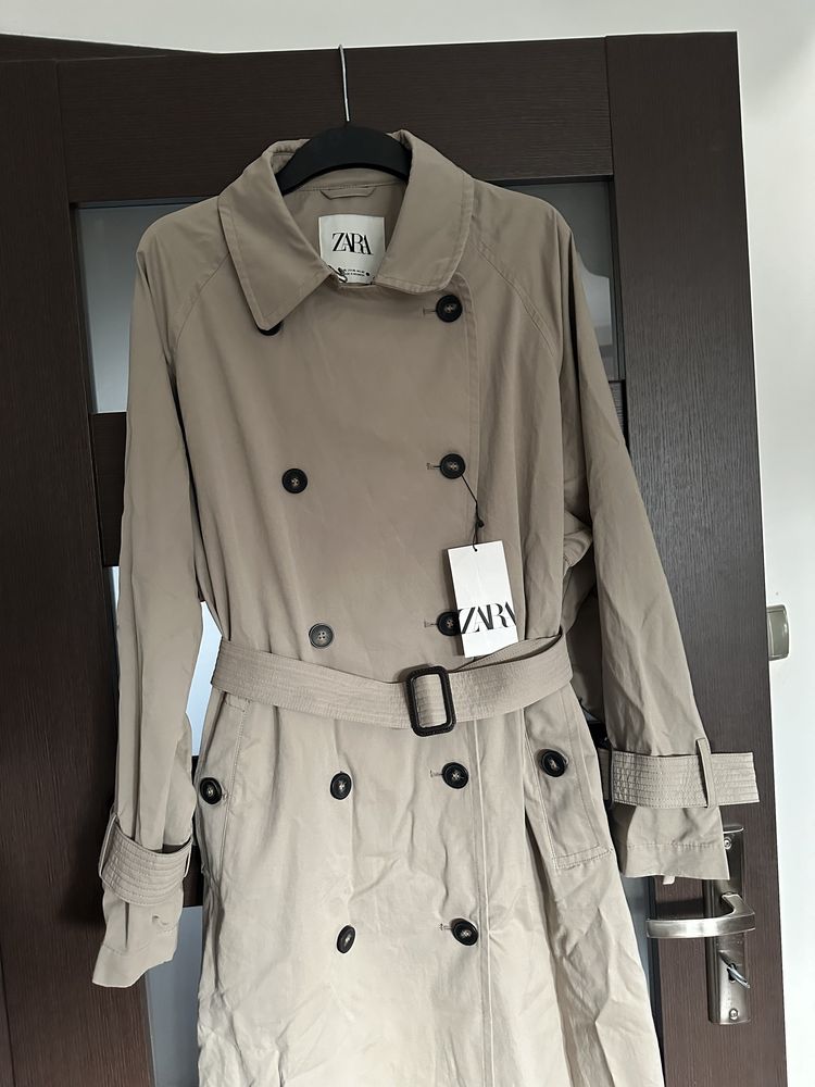 Zara plaszcz trencz prochowiec roz 42/xl