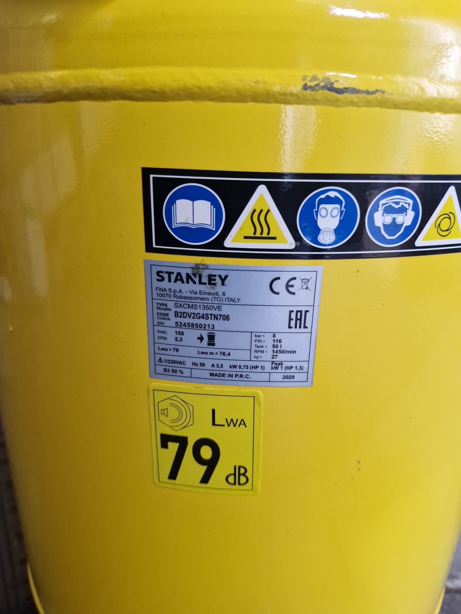 Kompresor  Stanley 50l cichy
