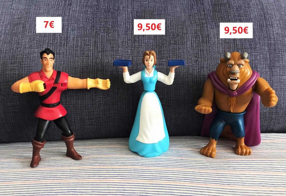 Disney bela e o monstro princesas mcdonalds banda desenhada coleçao