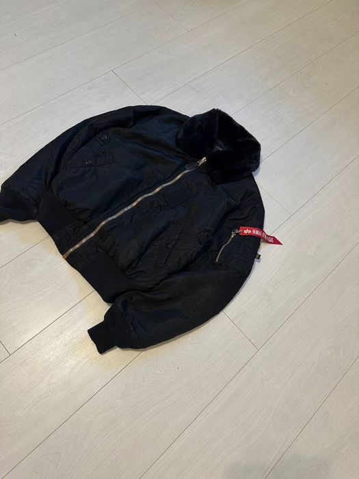 Бомбер Alfa industries чорний зимінй