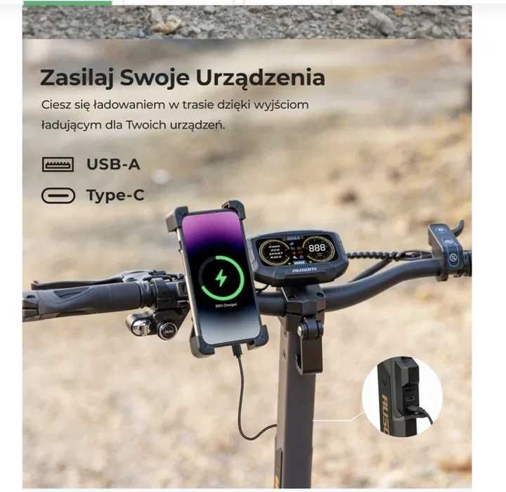 Jednosilnikowa składana hulajnoga elektryczna Ausom L2 800W 48V 15,6Ah
