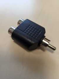 Adapter wtyk cinch (RCA) - > 2 x gniazdo cinch (2xRCA)