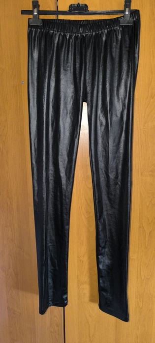 Getry leginsy błyszczące spodnie elastyczne