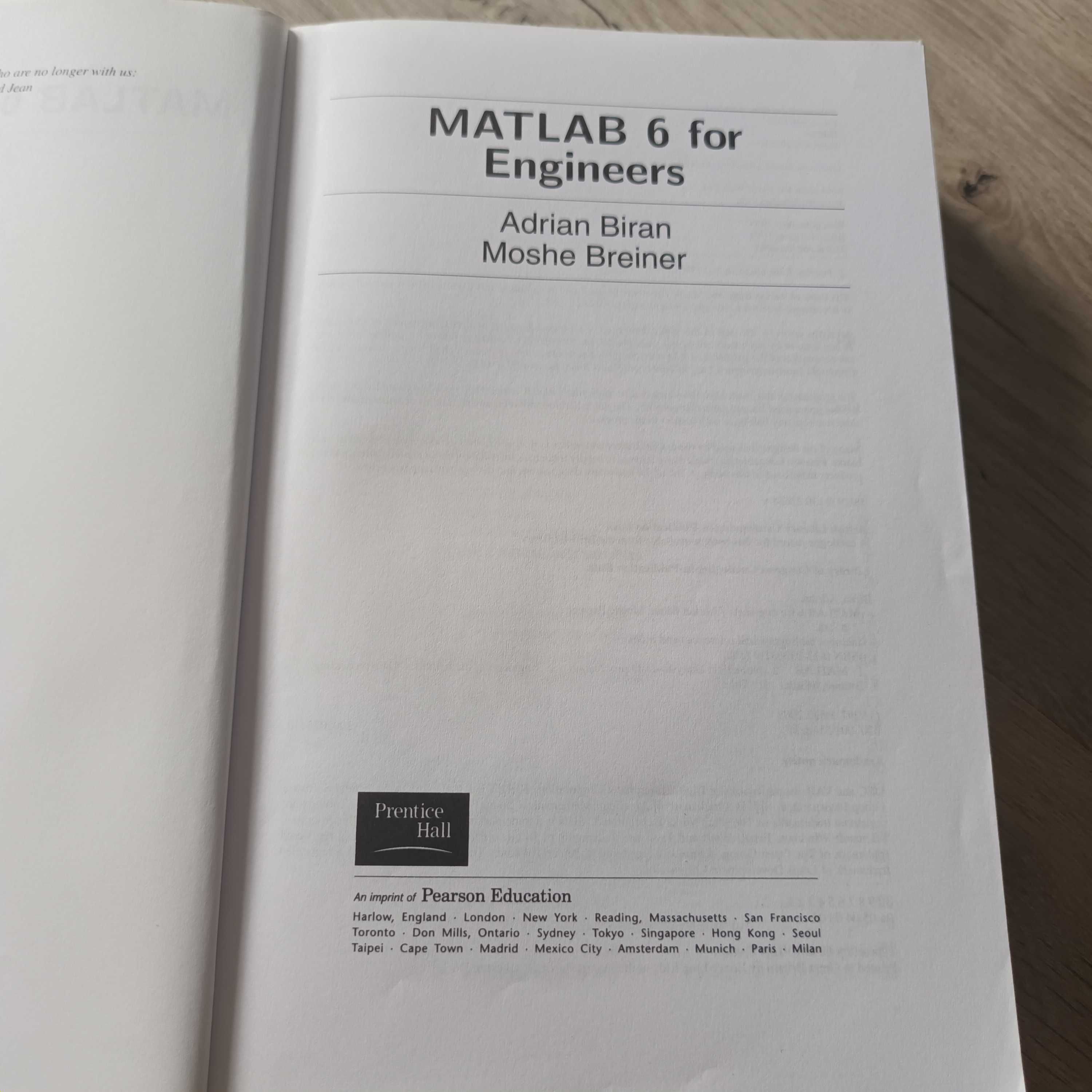 Matlab 6 for Engineers - Adrian Biran & Moshe Breiner