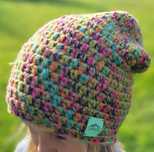 Czapka beanie,smerfetka,handmade