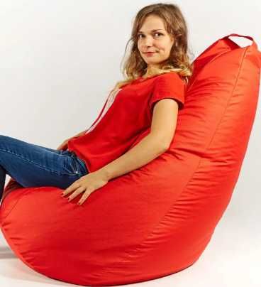 Крісло мішок пуфик груша Червоне XL 120 на 85 см з внутрішнім чохлом