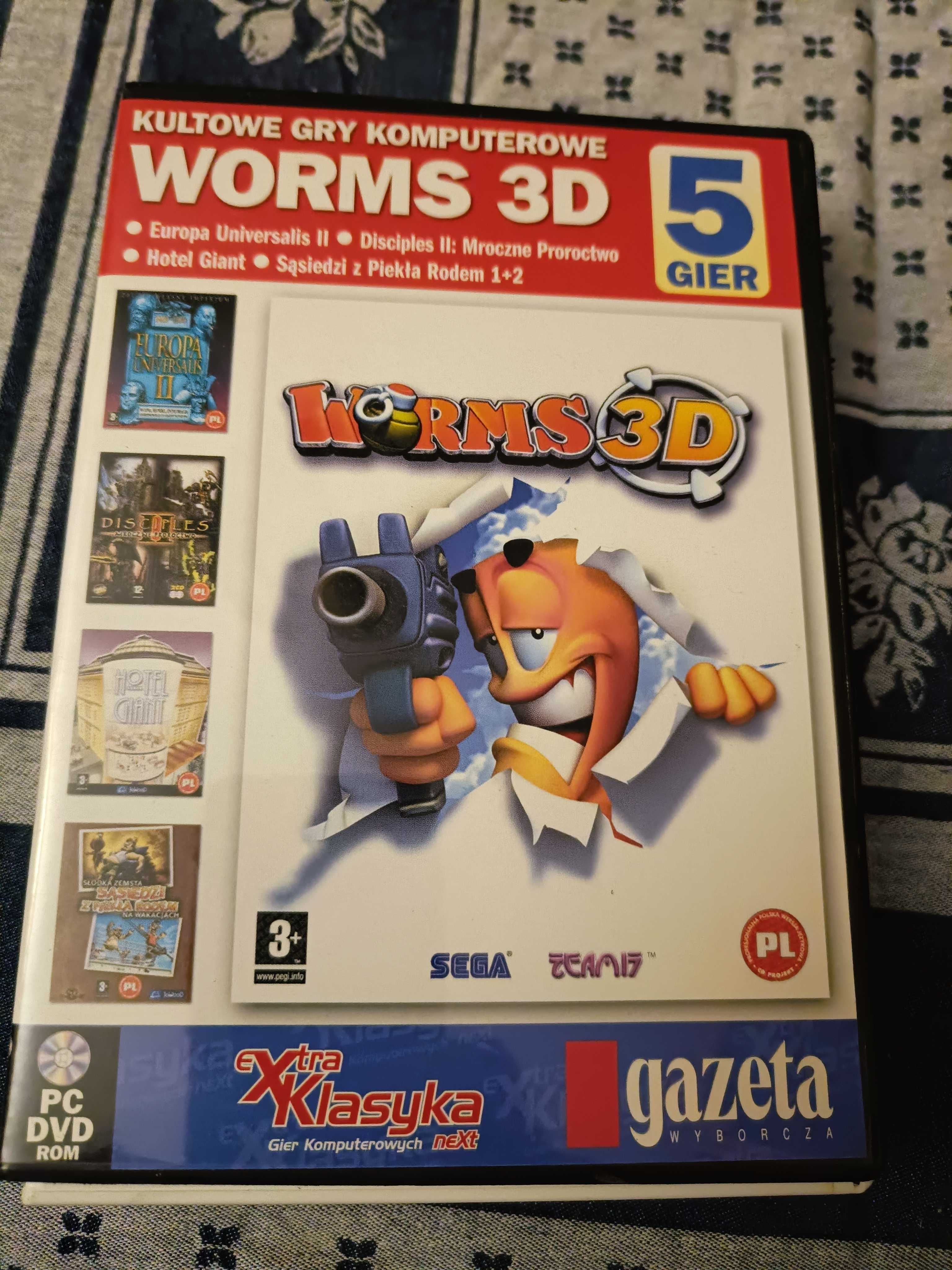 Worms 3d +europa universalis2, disciples 2+hotel giant+sasiedzi z piek