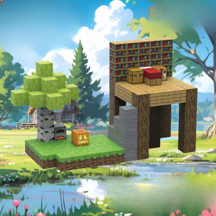 128шт+4 героя Конструктор магнітний Minecraft майнкрафт будинок книжка