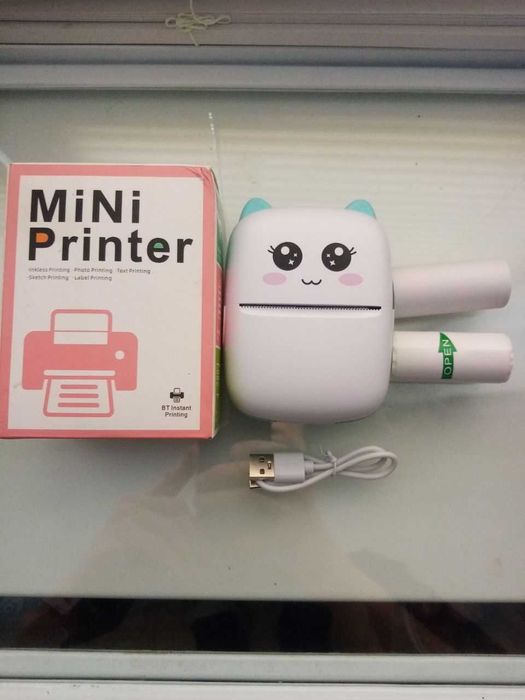 Портативний дитячий принтер +Подарунок 2+1 шт паперу