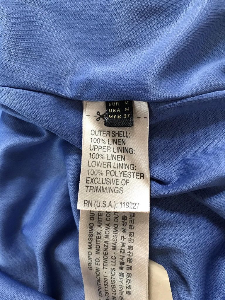 Massimo Dutti sukienka M 100% len