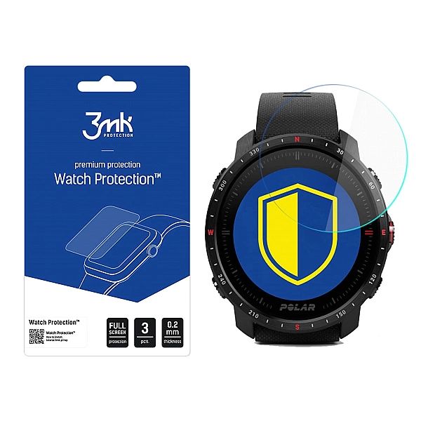 Szkło hybrydowe 3mk Watch Protection™ v. FlexibleGlass na Polar Grit X