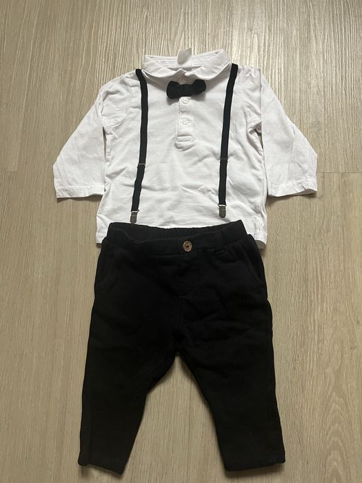 Elegancki komplet niemowlęcy 68 H&M chrzest