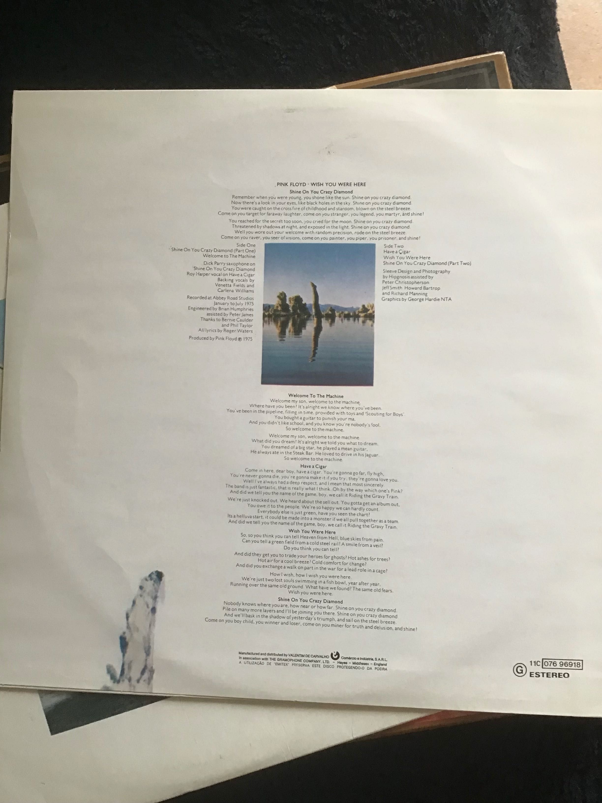 Disco Vinil LP Pink Floyd Wish You Were Here
