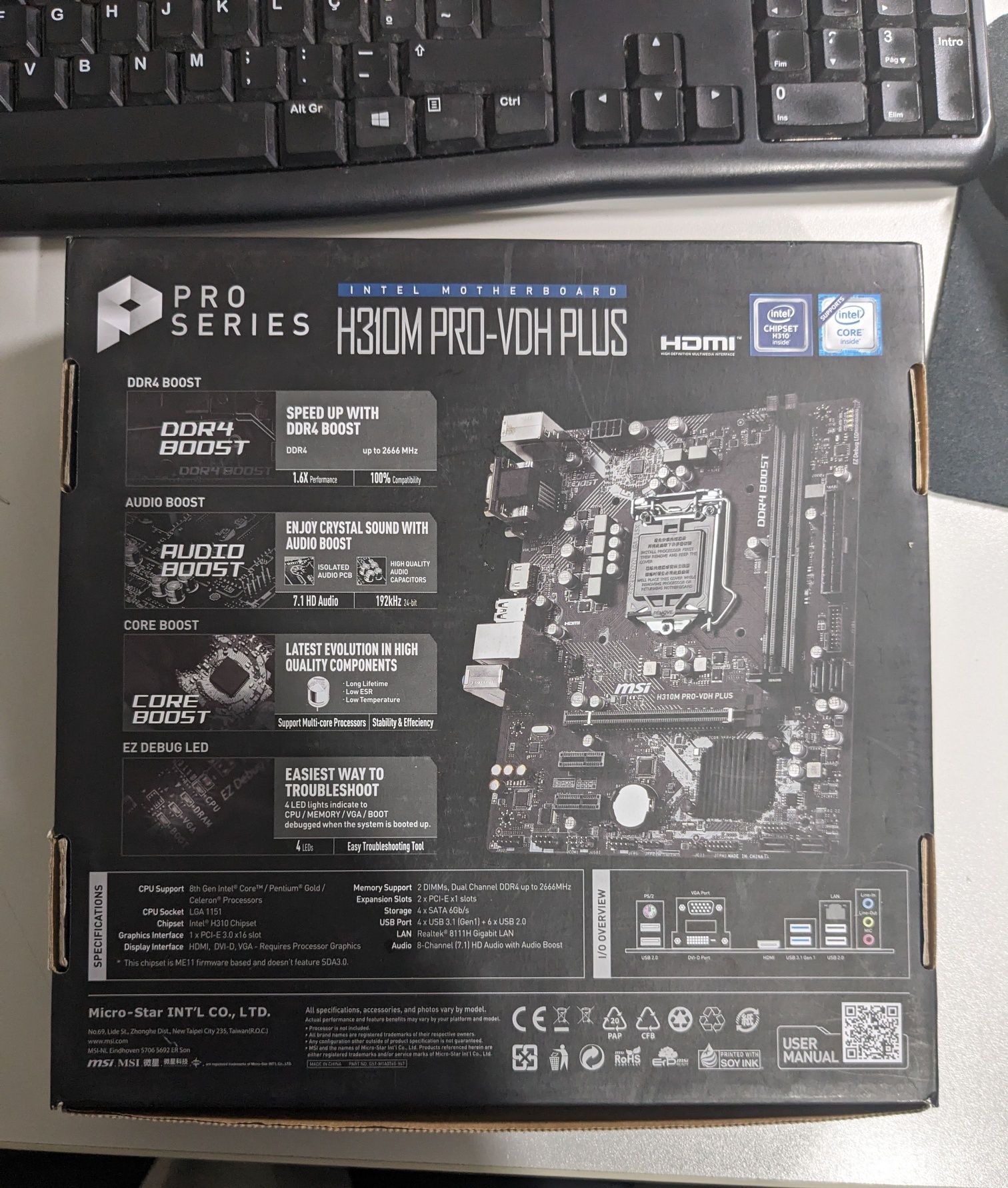 Motherboard msi h310m lga 1151