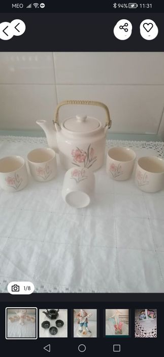 Peças antigas de decoração 
Conjuntos de café
Valores entre os 6€/3€/2