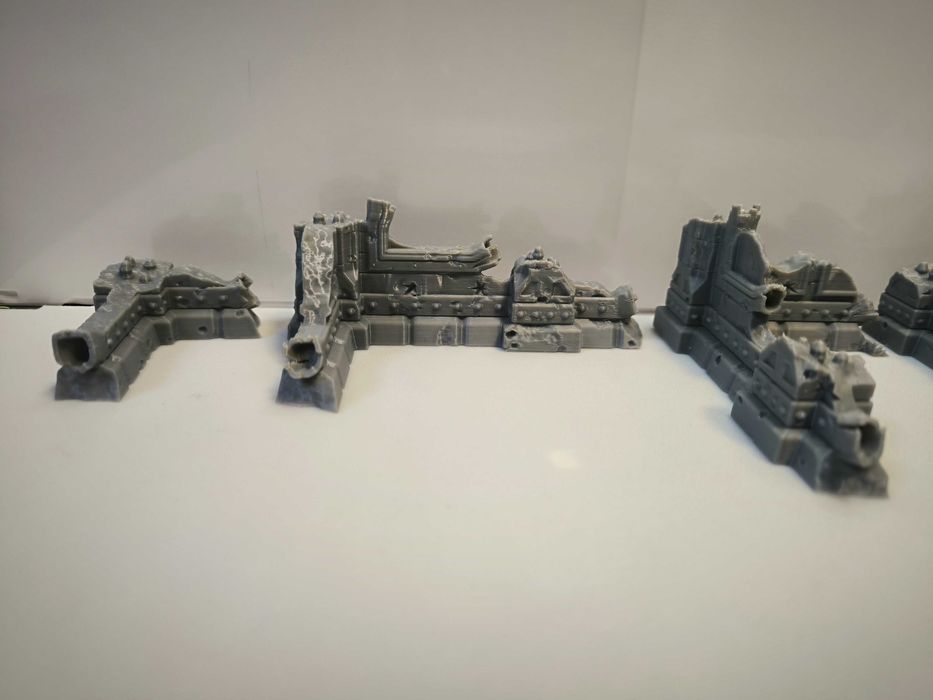 Małe zrujnowane murki narożniki SCI-FI Zestaw  Makieta Wargaming