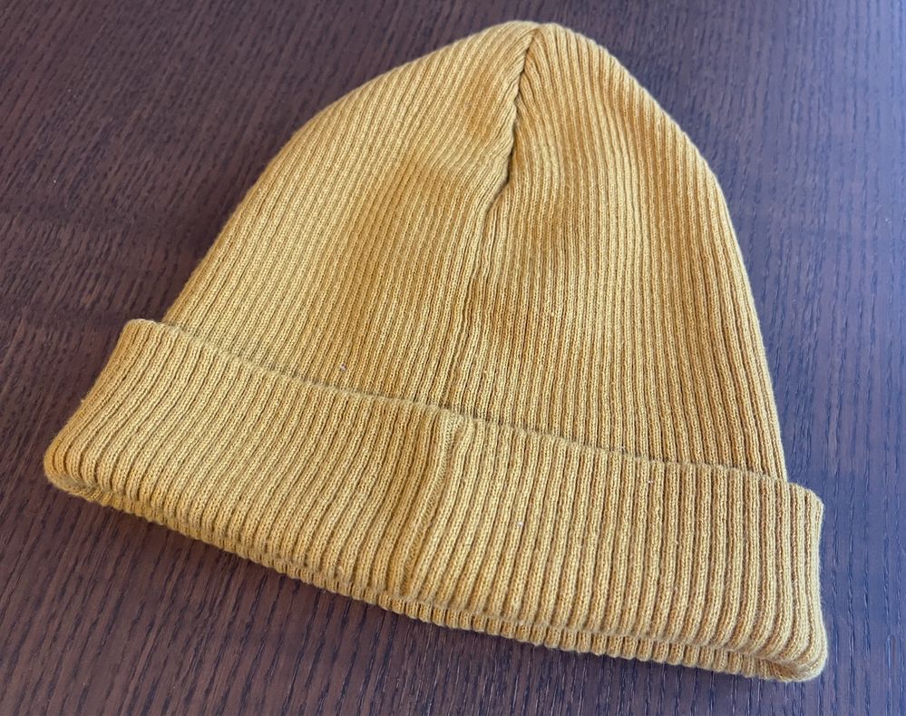 Musztardowa czapka niemowlęca Cool Club zimowa przejściowa