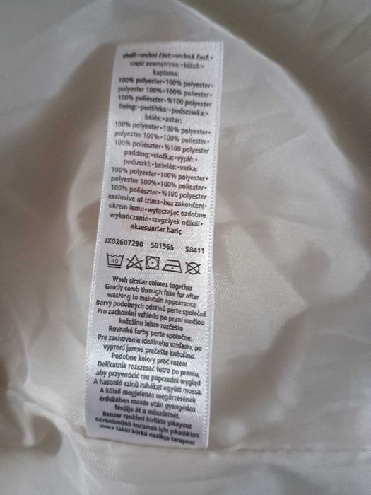 kurtka damska pikowana na jesień zimę F&F, dłuższa odpinany kaptur