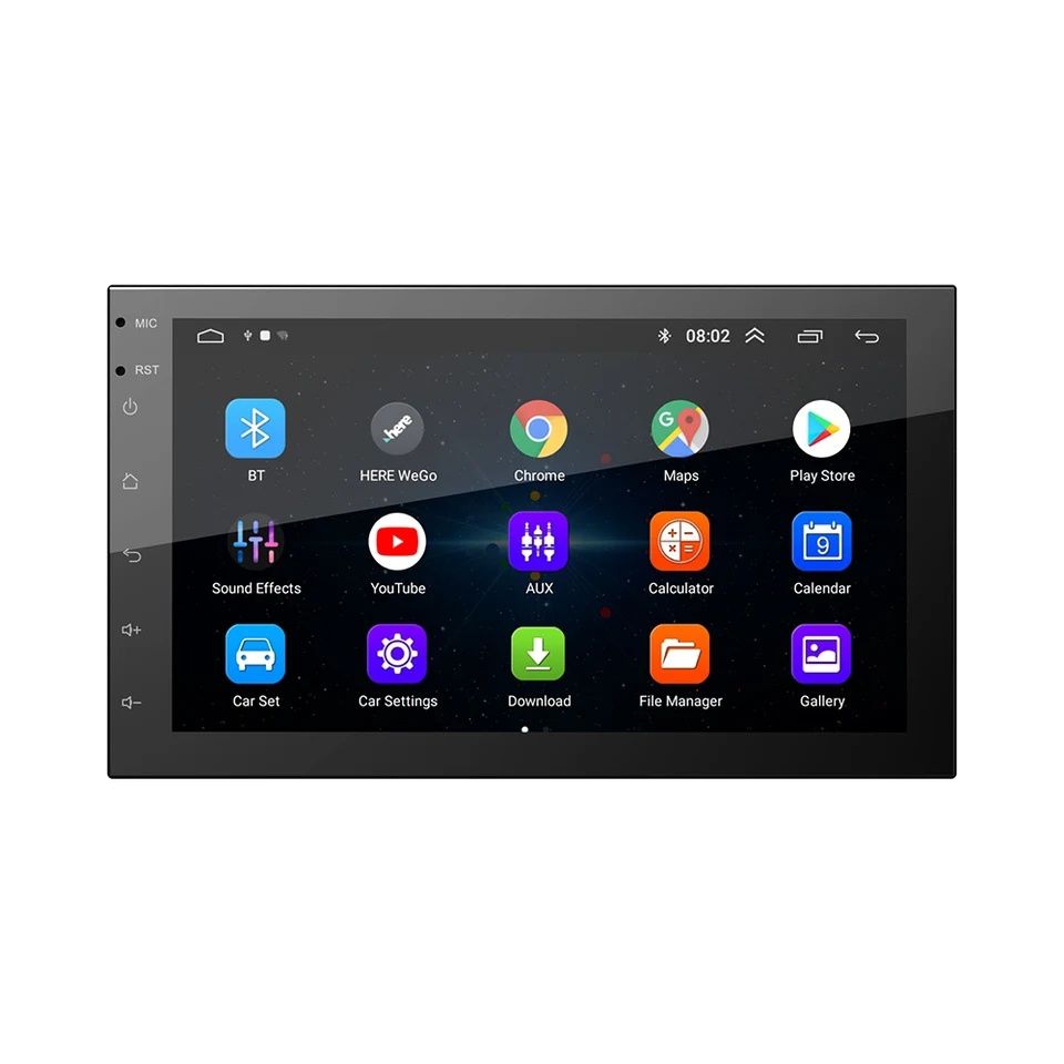 Rádio 2din 7" 2/32GB android 9 gps wifi Mirrorlink + câmara