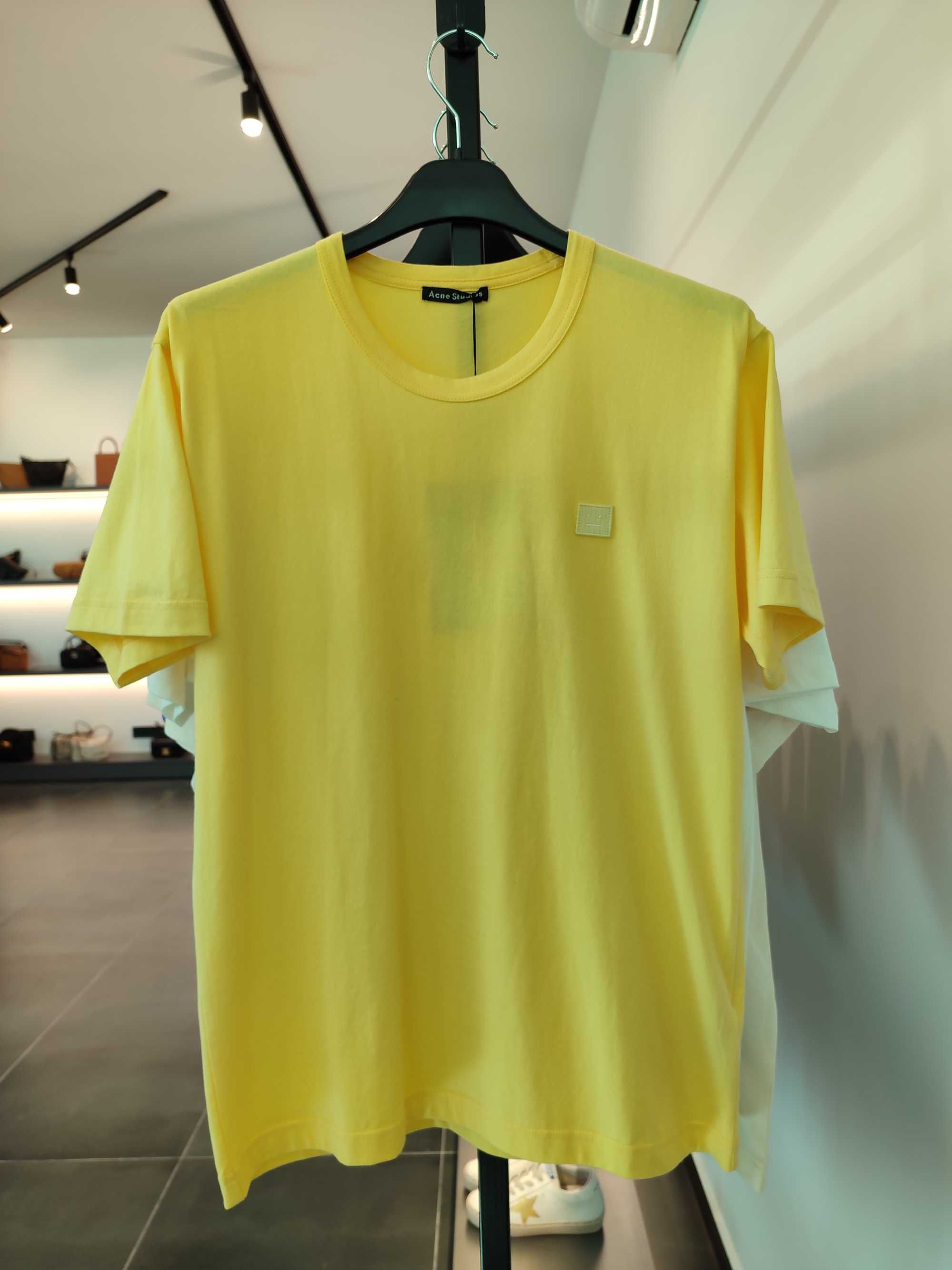 Футболка Acne Studios T-Shirt With Ellison Face Patch Yellow