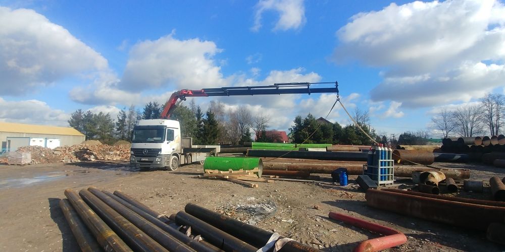 Transport dłużyca + hds słupy pręty rury Warszawa Mińsk Mazowiecki