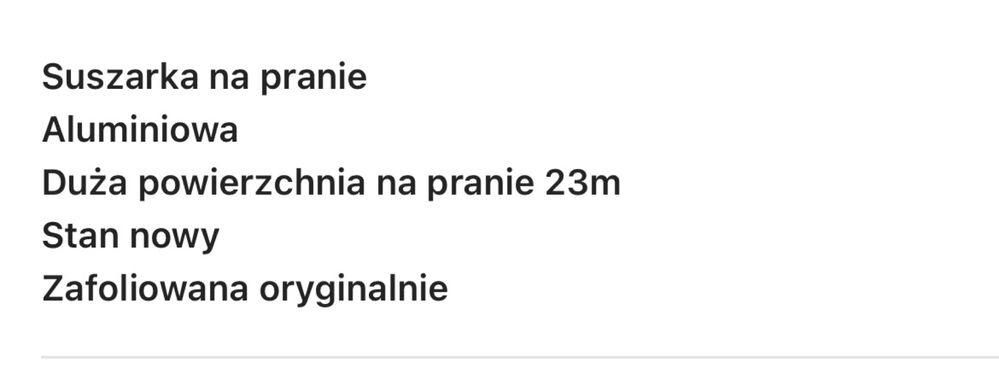Suszarka na pranie aluminiowa 23m